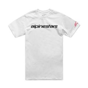 Alpinestars Linear Wordmark 2.0 CSF T-Shirt weiß-rot-schwarz