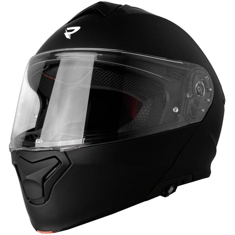 Street Racer Fury Klapphelm für Motorräder, mattschwarz
