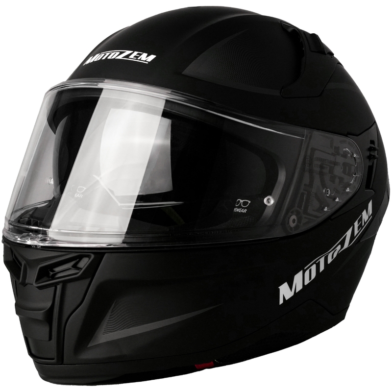 MotoZem Guardian Integralhelm, mattschwarz