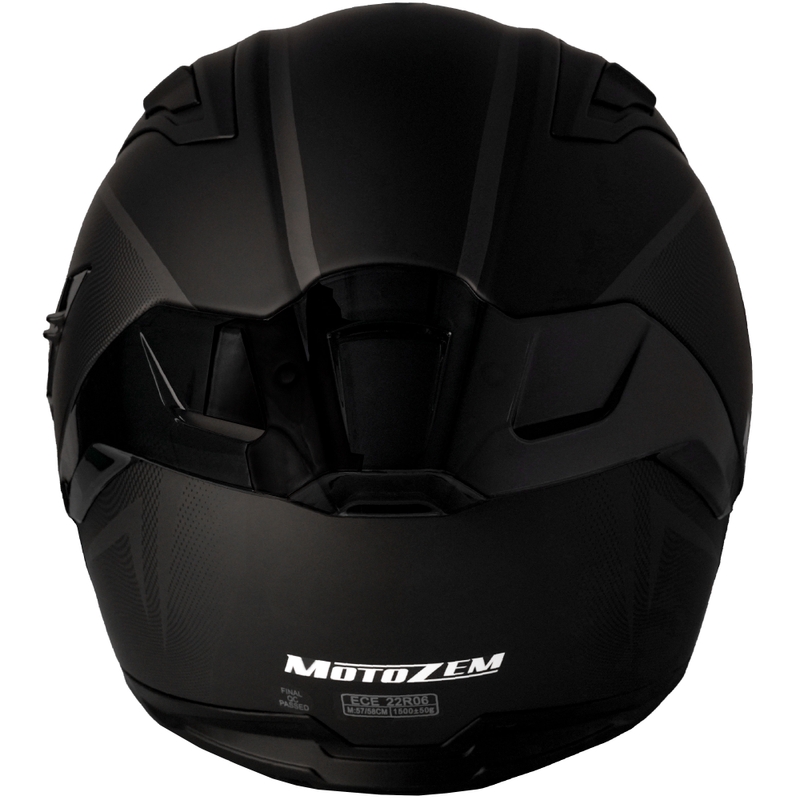 MotoZem Guardian Integralhelm, mattschwarz