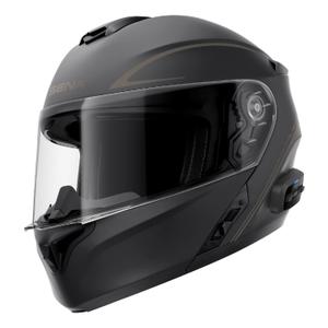 Klappbarer Motorradhelm mit Heatset SENA Outrush R mattschwarz