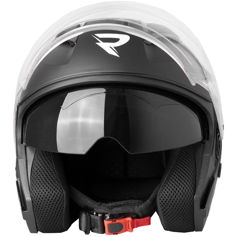 Street Racer Sonic offener Motorradhelm mattschwarz-fluogelb