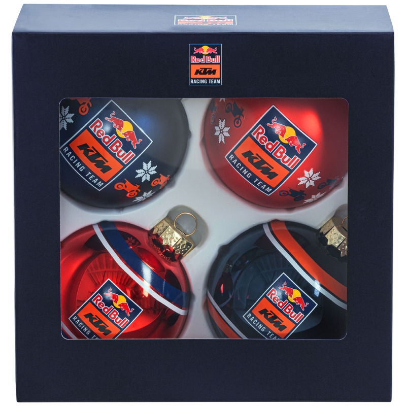 Weihnachtsflaschen Red Bull KTM Dekorationsset blau-orange