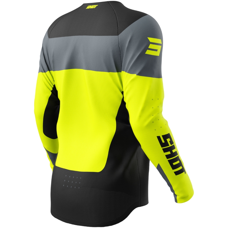 Kinder-Motocross-Trikot Shot Draw League fluogelb