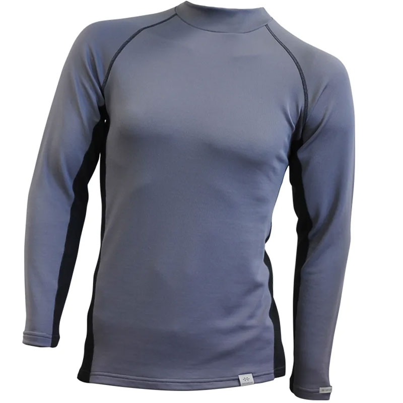 Herren Thermo-T-Shirt nanosilver® Merino Stone grau-schwarz Ausverkauf