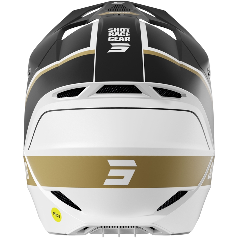 Motocross-Helm Shot Race Mythic mattschwarz-gold