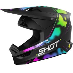 Motocross-Helm Shot Race Nitro mattschwarz