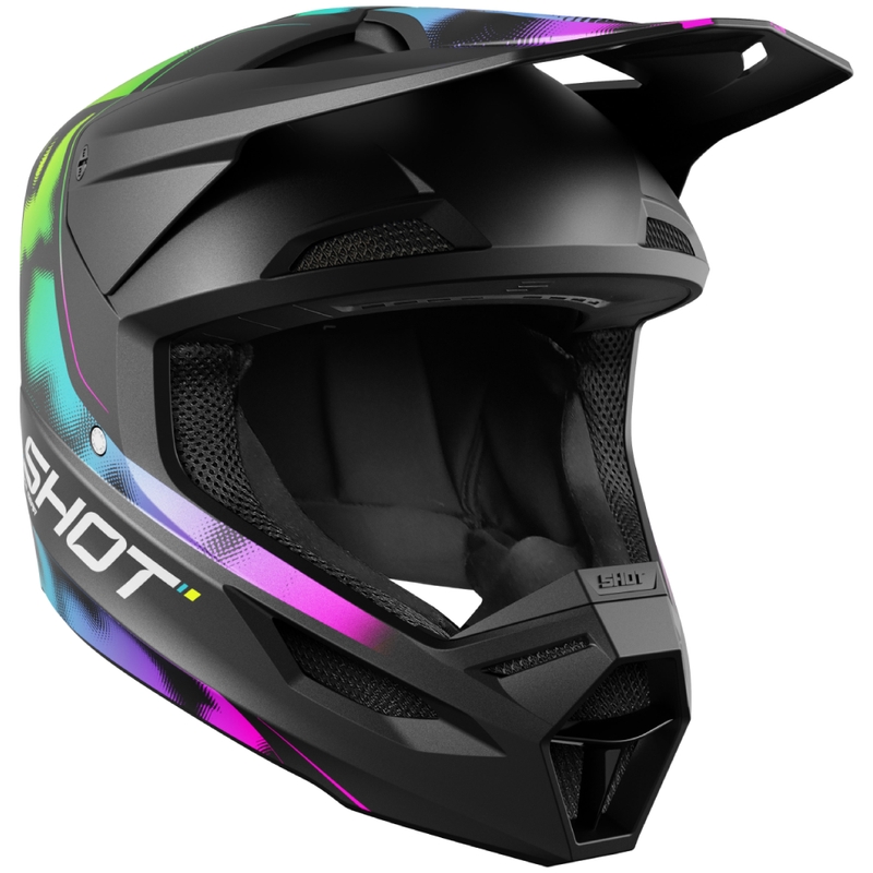 Motocross-Helm Shot Race Nitro mattschwarz