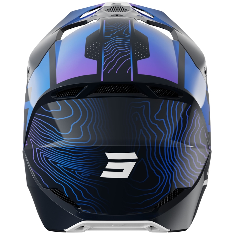 Motocross-Helm Shot Furious Apex blau
