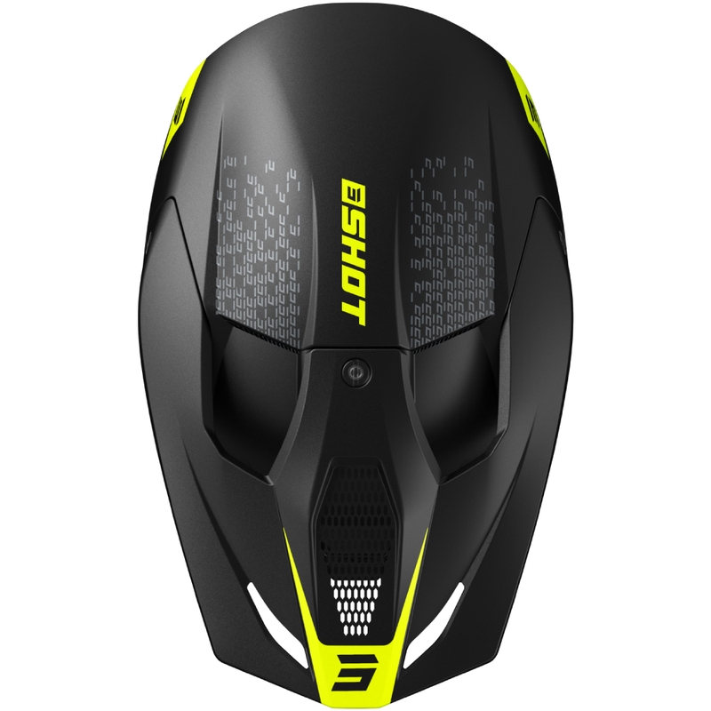 Motocross-Helm Shot Furious Draw fluogelb
