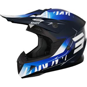 Motocross-Helm Shot Pulse X-Trem blau