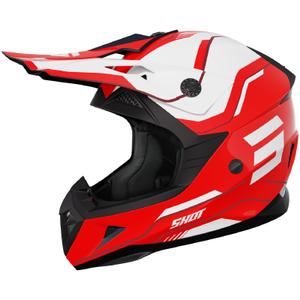 Kinder-Motocross-Helm Shot Pulse Lines rot