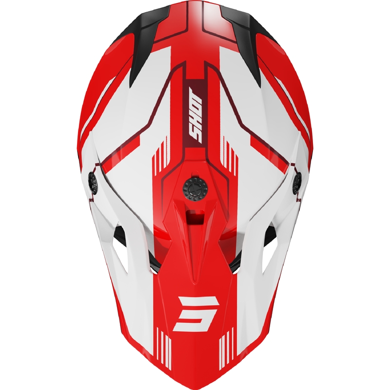 Kinder-Motocross-Helm Shot Pulse Lines rot