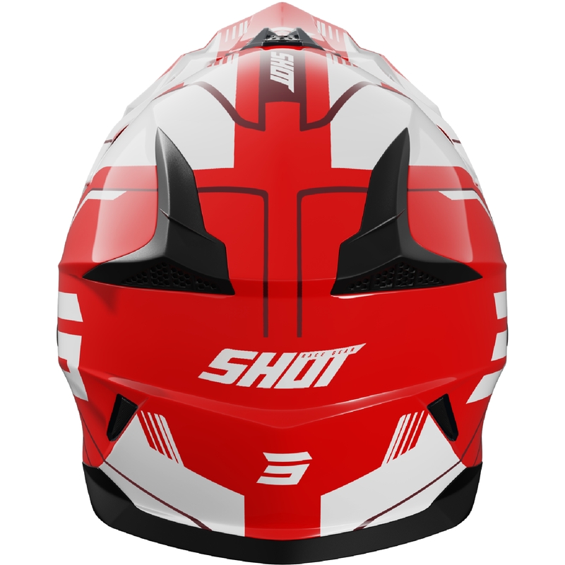 Kinder-Motocross-Helm Shot Pulse Lines rot