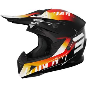 Kinder-Motocross-Helm Shot Pulse X-Trem orange-rot