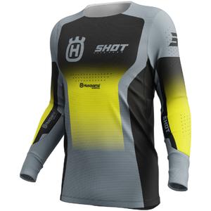 Motocross-Trikot Shot Aerolite HVA schwarz-grau