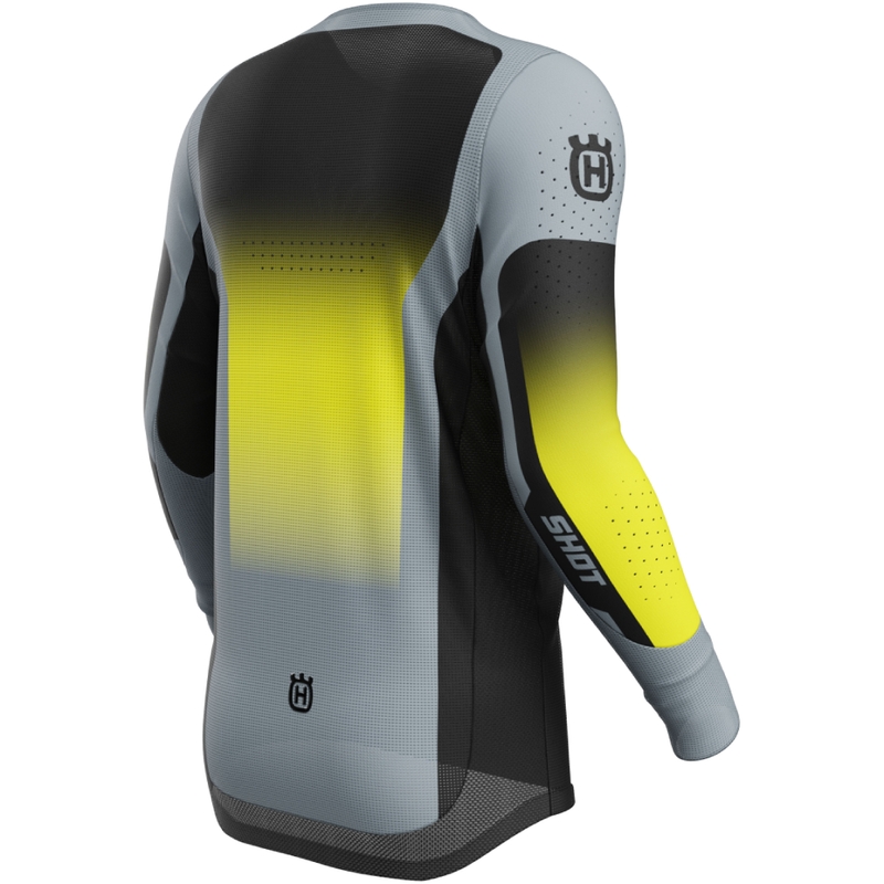 Motocross-Trikot Shot Aerolite HVA schwarz-grau