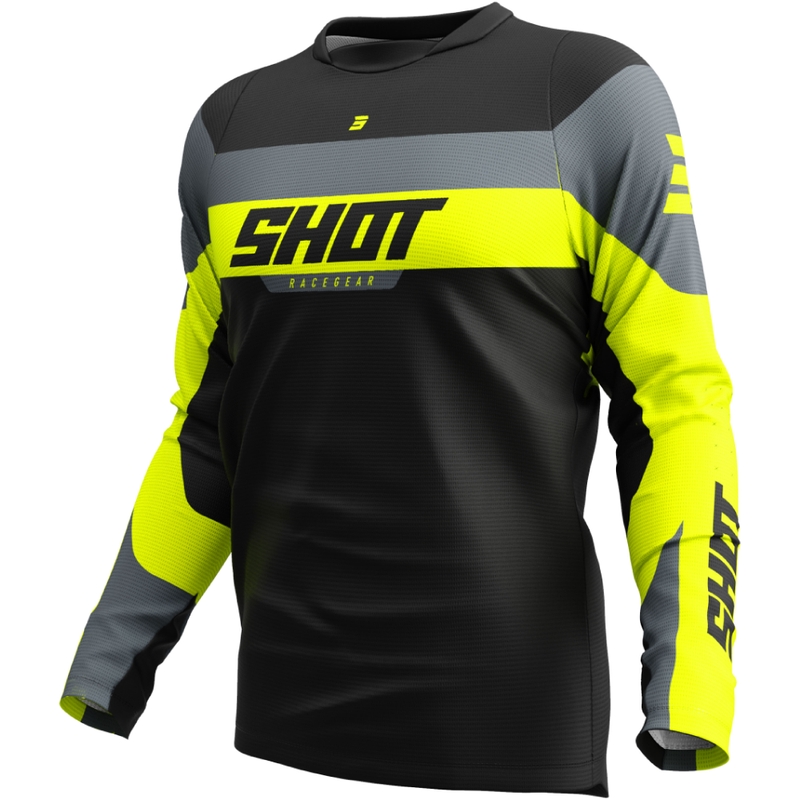 Motocross-Trikot Shot Devo League fluogelb