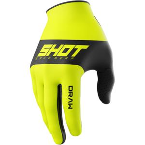 Motocross-Handschuhe Shot Draw Sky fluo gelb