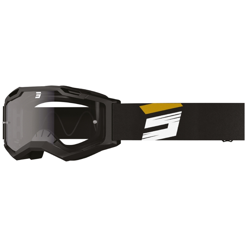 Motocross-Brille Shot Assault 2.0 Claw Gold mit klarem Plexiglas