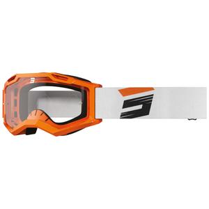 Motocross-Brille Shot Assault 2.0 Claw fluo orange mit klarem Plexiglas