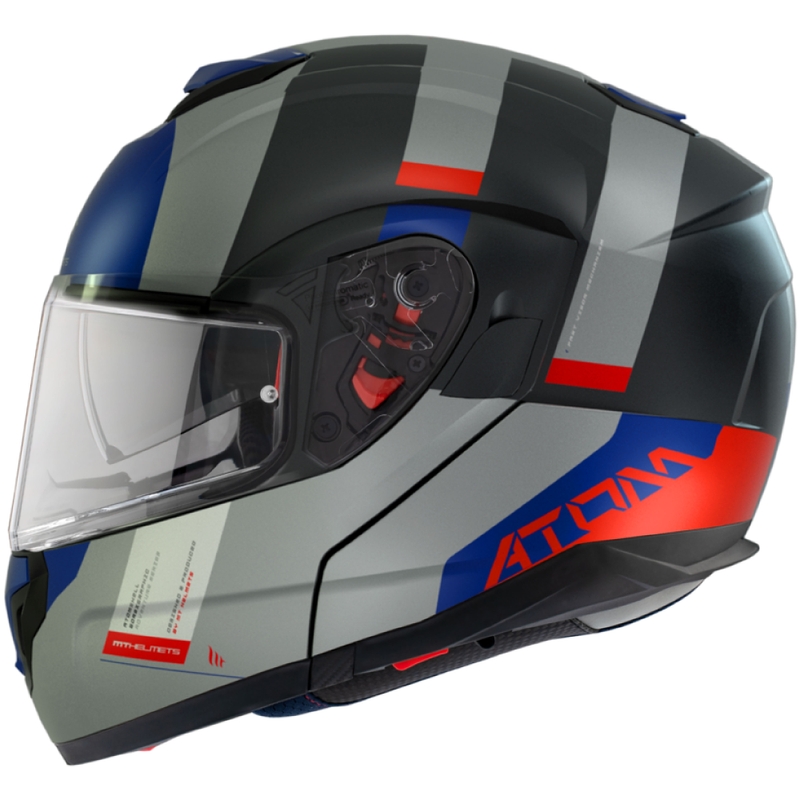 Klapphelm MT Atom SV Gorex C12 Motorrad Schwarz-Grau-Blau-Rot Sale Ausverkauf