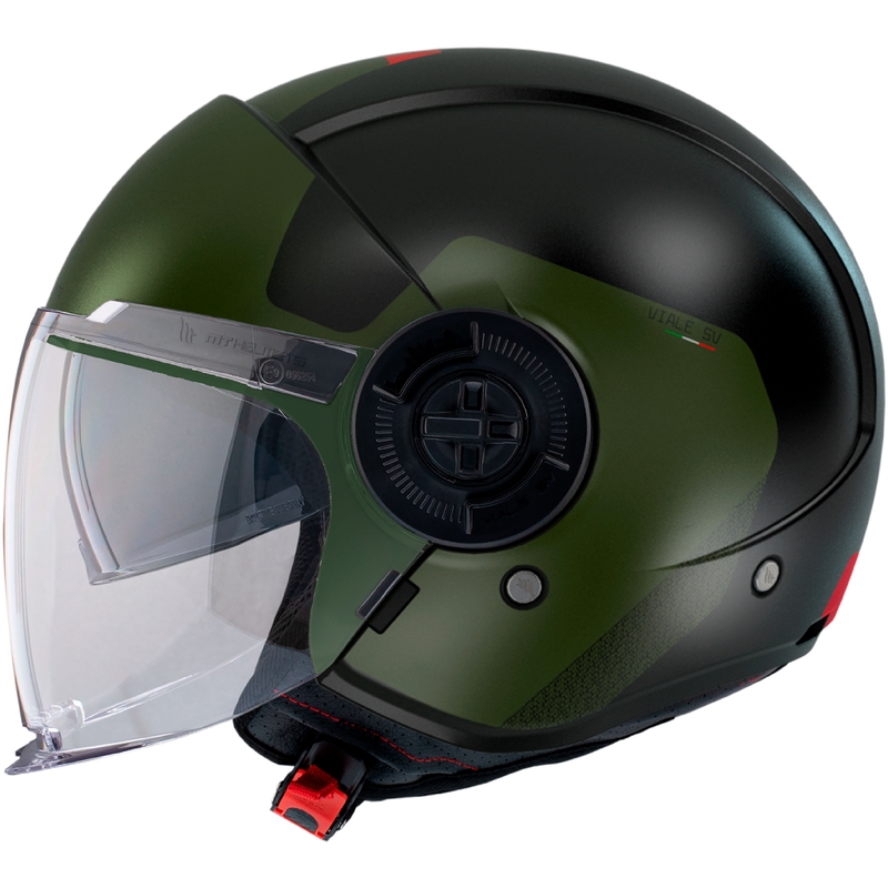 Offener Motorradhelm MT Viale SV S Beta A6 schwarz-grün