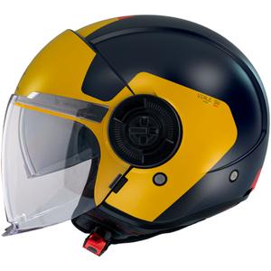 Offener Motorradhelm MT Viale SV Beta D3 schwarz-gold
