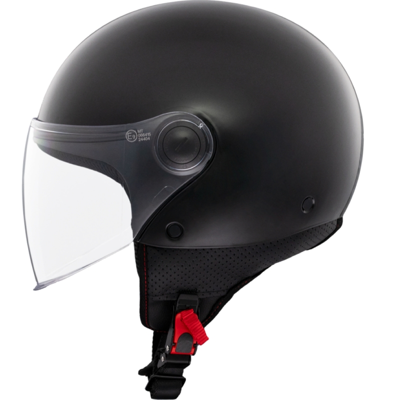 Offener Motorradhelm MT Street S, glänzend schwarz