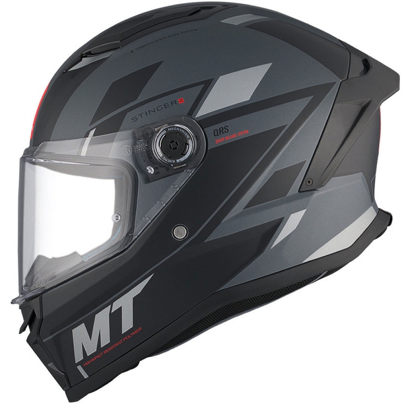 MT Stinger 2 Solid Zivze Schwarz-Grau Matte Integral Motorradhelm Ausverkauf