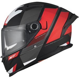 Integrierter Motorradhelm MT BRAKER SV Chento B5 mattschwarz-grau-rot