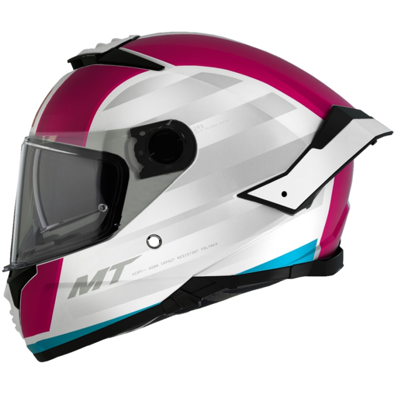 MT THUNDER 4 SV TREADS C8 Integral Motorradhelm weiß und rosa
