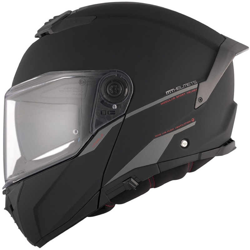 Motorrad-Klapphelm MT ATOM 2 SV SOLID A1 schwarz matt