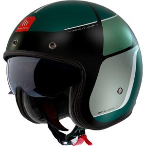 Offener Motorradhelm MT Le Mans 2 SV Luther mattschwarz-grau-grün