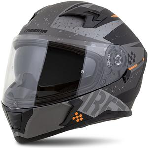 Cassida 3.0 DRFT Integral Motorradhelm matt grau-schwarz-orange