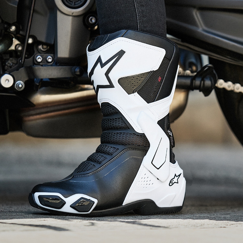 Damen-Motorradstiefel Alpinestars Stella SMX-6 3 Drystar weiß-schwarz