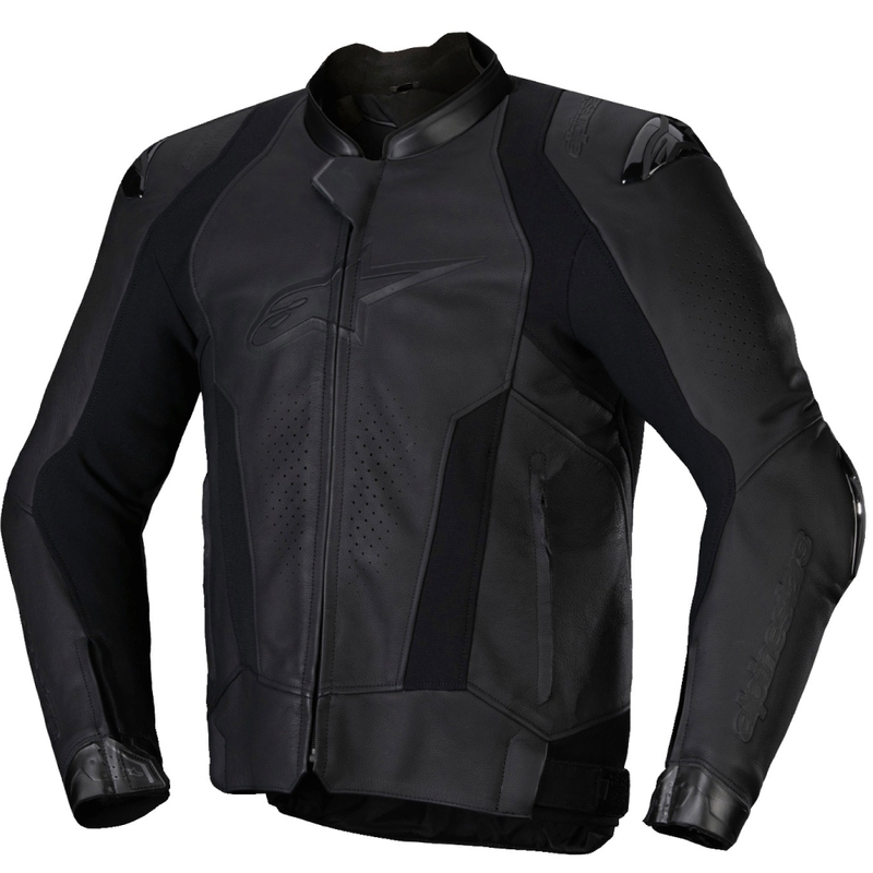 Alpinestars Missile 3 Leder-Motorradjacke schwarz-schwarz