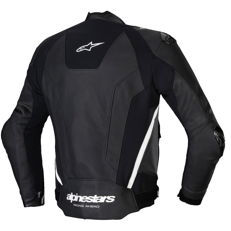 Leder-Motorradjacke Alpinestars Missile 3 schwarz-weiß