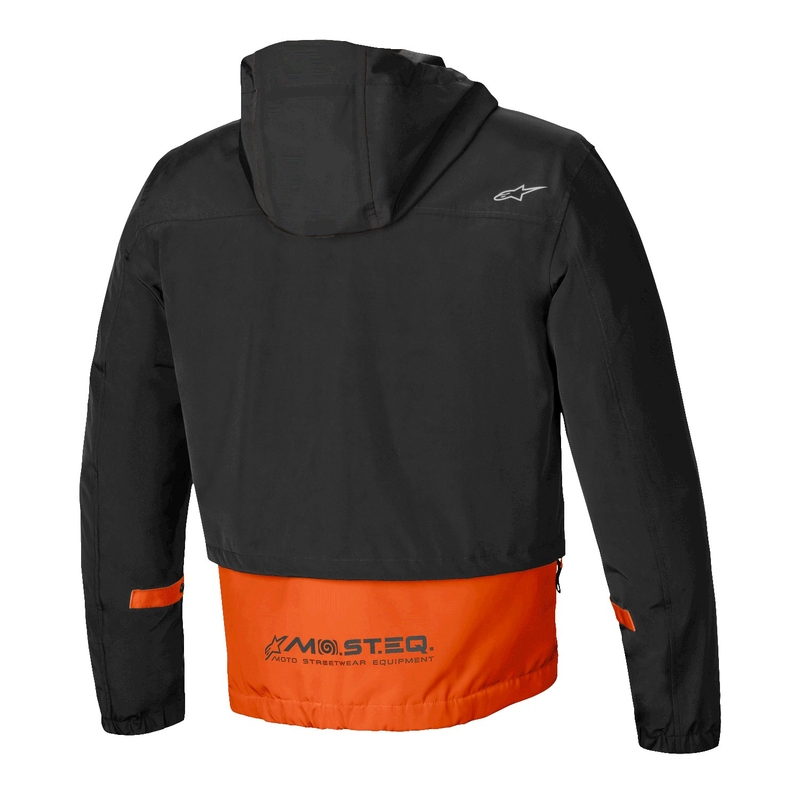 Motorradjacke Alpinestars Mootant Waterproof Parka schwarz-fluo orange