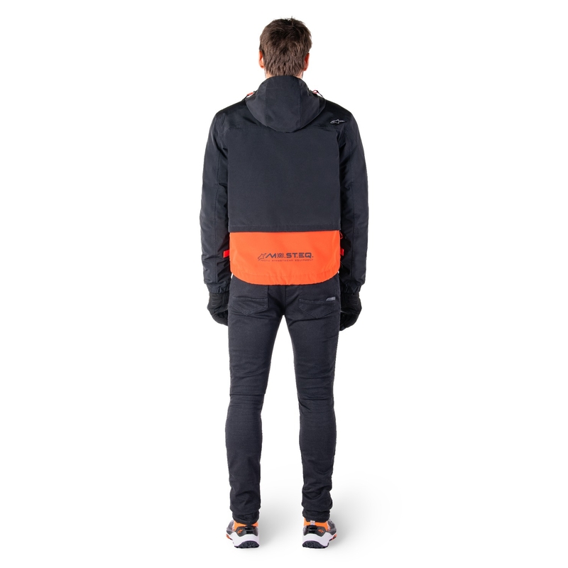 Motorradjacke Alpinestars Mootant Waterproof Parka schwarz-fluo orange