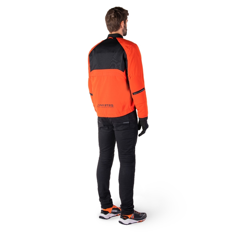 Motorradjacke Alpinestars Mootant Waterproof Parka schwarz-fluo orange