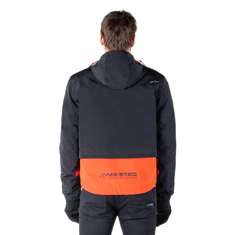 Motorradjacke Alpinestars Mootant Waterproof Parka schwarz-fluo orange