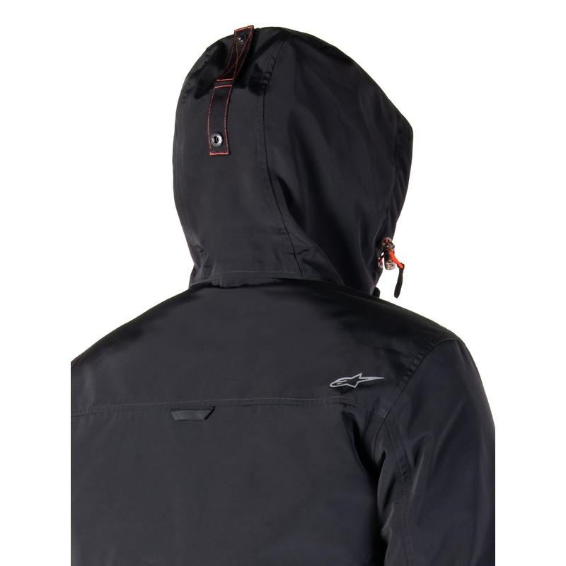 Motorradjacke Alpinestars Mootant Waterproof Parka schwarz-fluo orange