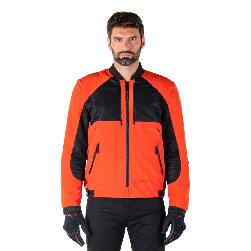 Motorradjacke Alpinestars Mootant Waterproof Parka schwarz-fluo orange