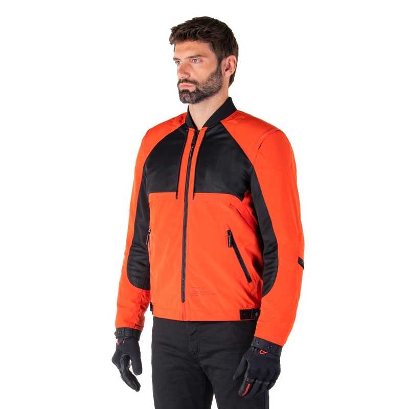 Motorradjacke Alpinestars Mootant Waterproof Parka schwarz-fluo orange