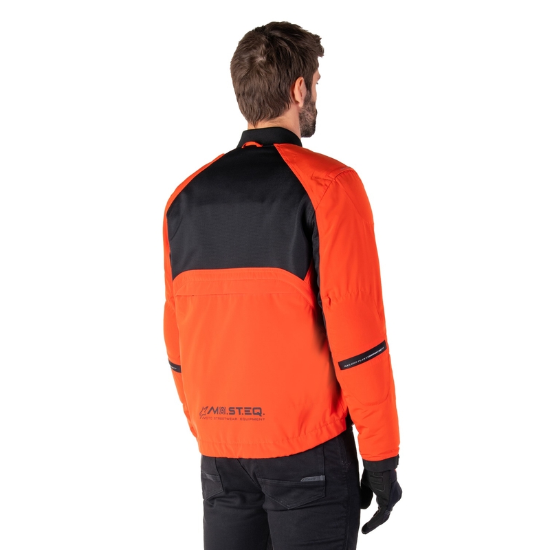 Motorradjacke Alpinestars Mootant Waterproof Parka schwarz-fluo orange