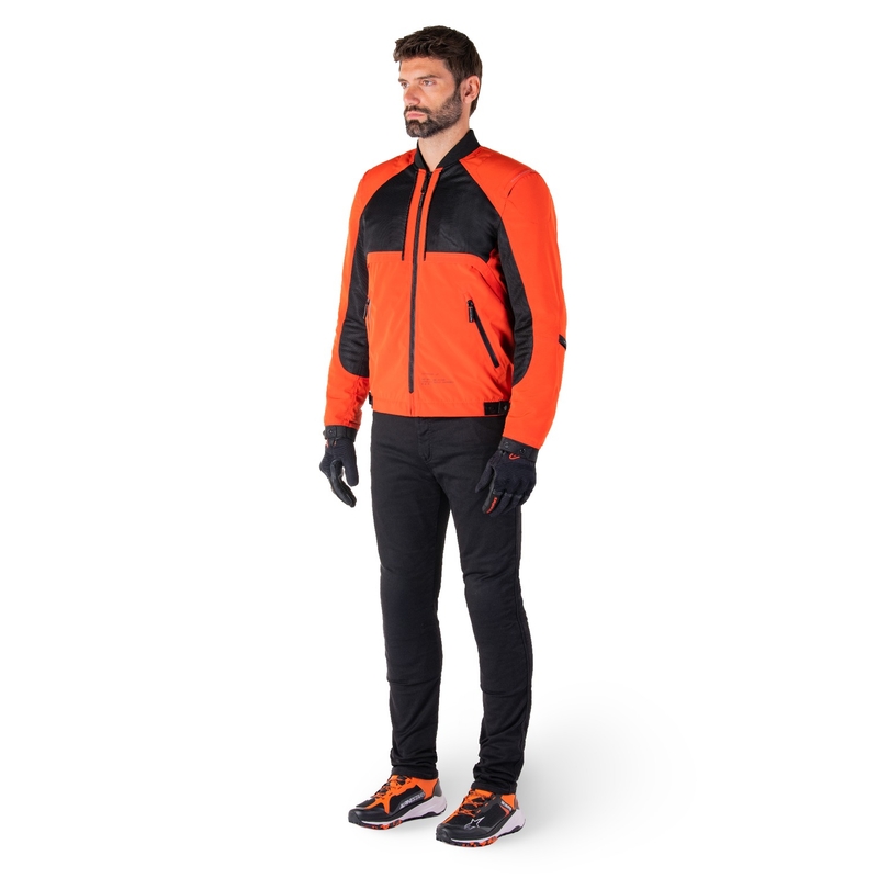 Motorradjacke Alpinestars Mootant Waterproof Parka schwarz-fluo orange