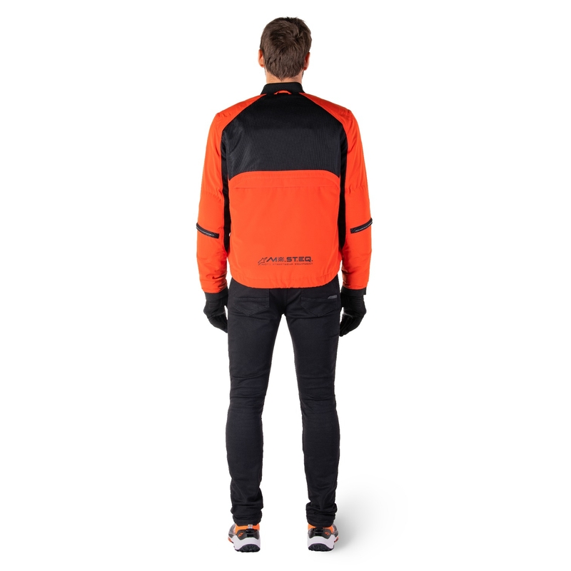 Motorradjacke Alpinestars Mootant Waterproof Parka schwarz-fluo orange