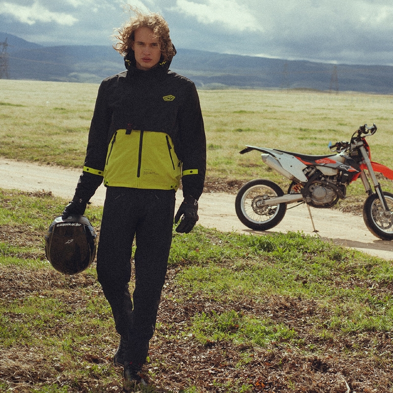 Alpinestars Mootant Waterproof Parka Motorradjacke schwarz-fluo gelb