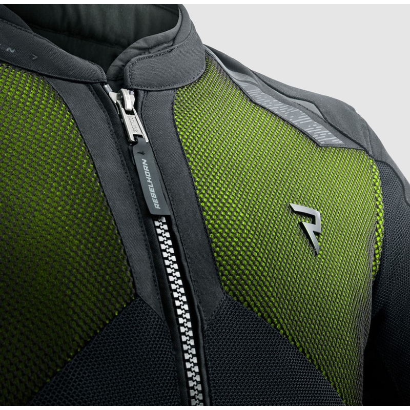 Rebelhorn Jax Motorradjacke schwarz-fluogelb